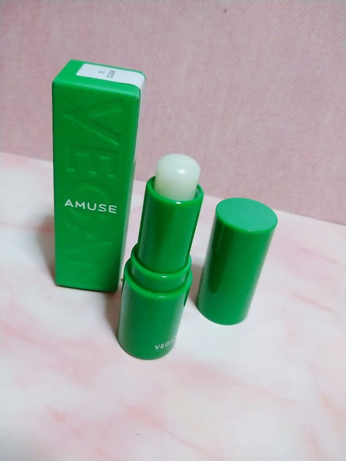 ヴィーガングリーンリップバーム/AMUSE/リップバームを使ったクチコミ（1枚目）