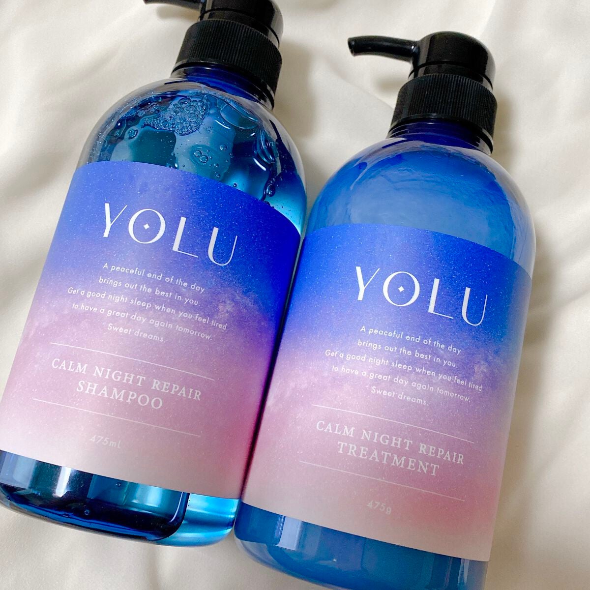 カームナイトリペアシャンプー/トリートメント/YOLU/市販シャンプーを使ったクチコミ(1枚目)