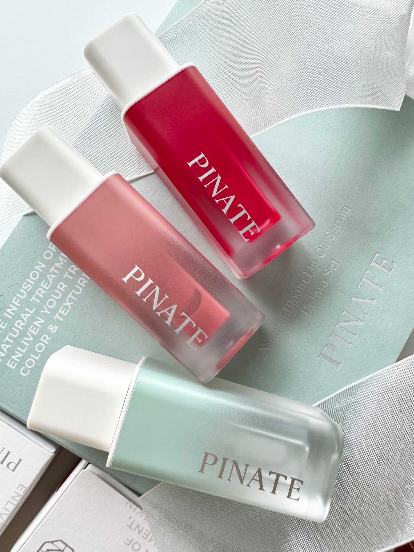 ナチュラルブルームリップオイルセラム 3色セット/PINATE/リップグロスを使ったクチコミ(5枚目)