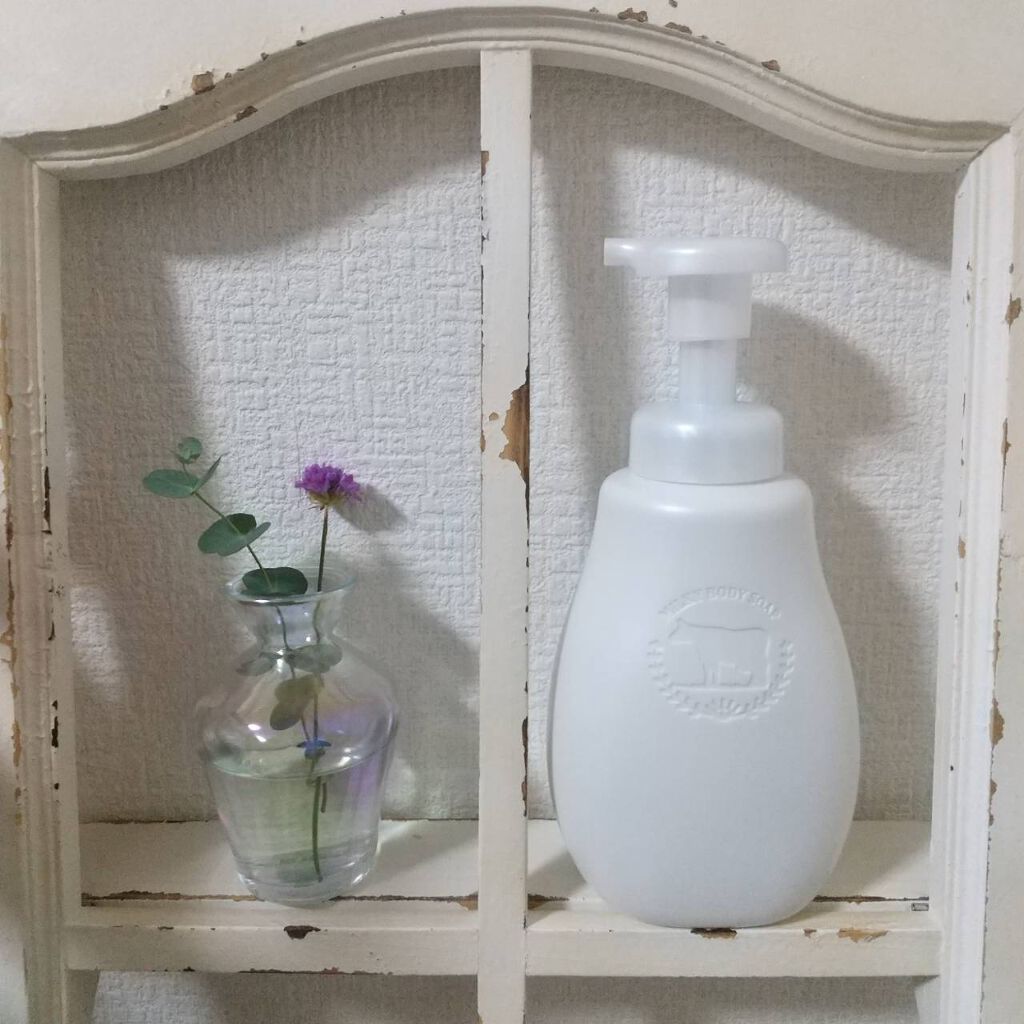 泡で出てくる ミルキィボディソープ やさしいせっけんの香り/ミルキィ/ボディソープを使ったクチコミ（2枚目）