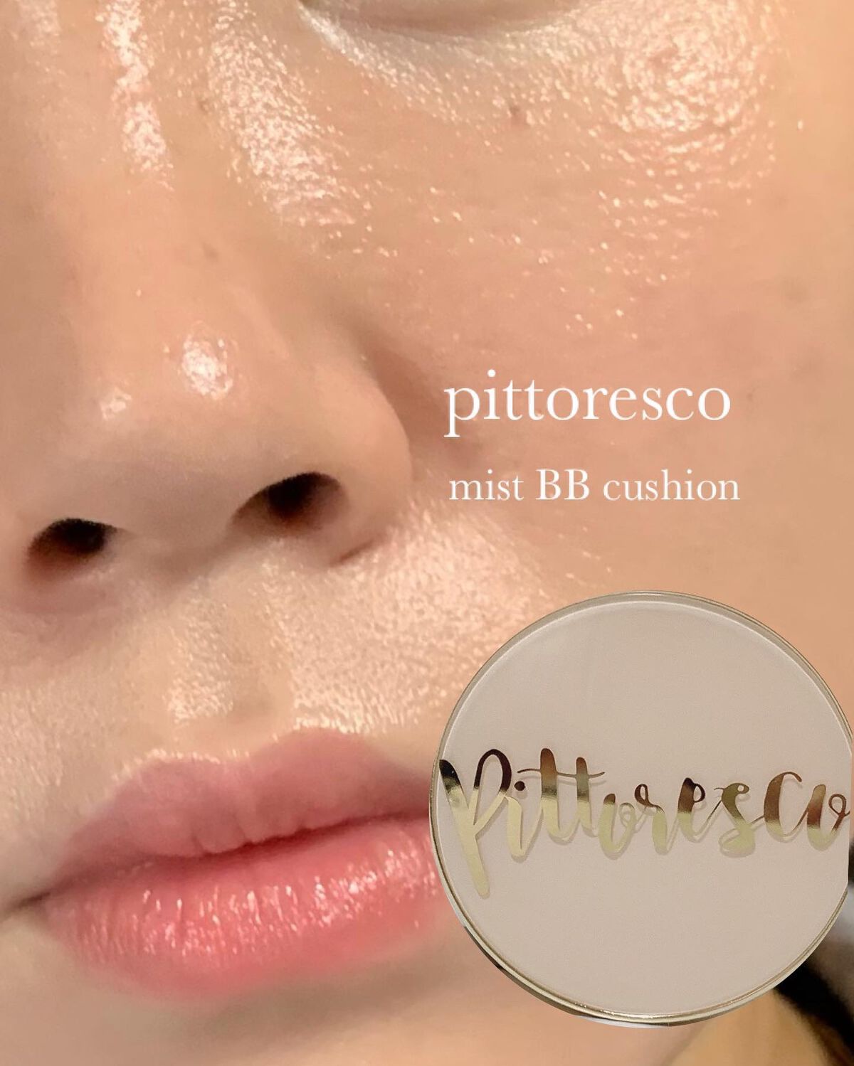 ミストBBクッション(リフィル込)/Pittoresco/クッションファンデーションを使ったクチコミ（1枚目）