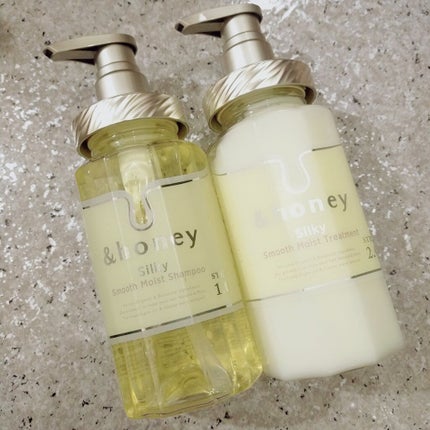 シルキー スムースモイスチャー シャンプー 1.0/ヘアトリートメント 2.0/&honey/市販シャンプーを使ったクチコミ(1枚目)