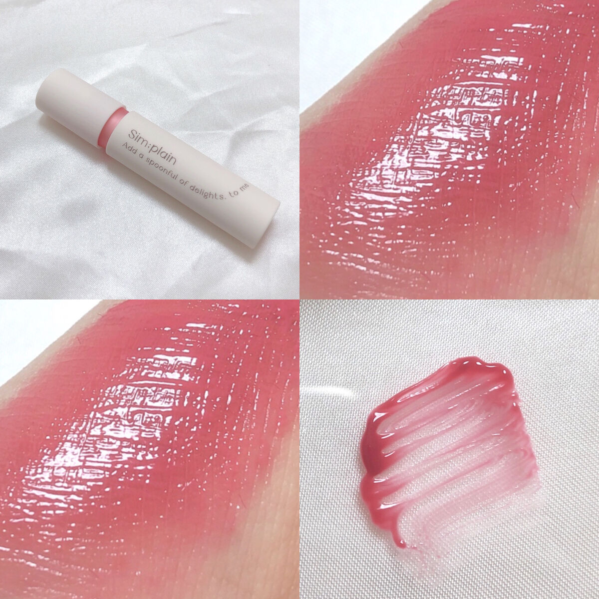 シンプレイン ウォーターブラーティント 02 ヘブンズピンク/Sim;plain/リップティントを使ったクチコミ（2枚目）