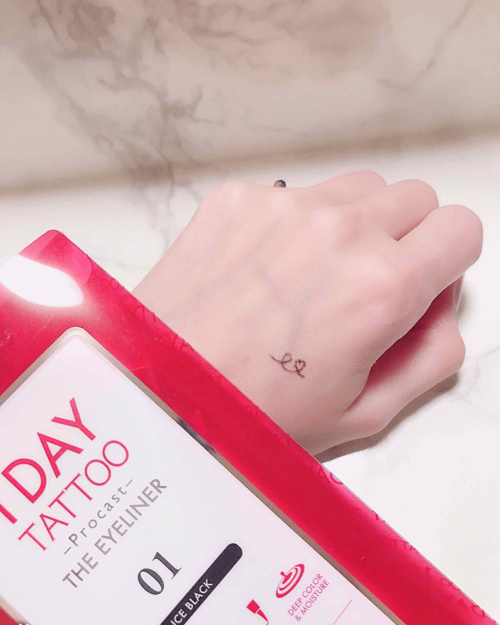 1DAY TATTOO プロキャスト ザ・アイライナー/K-パレット/リキッドアイライナーを使ったクチコミ（3枚目）