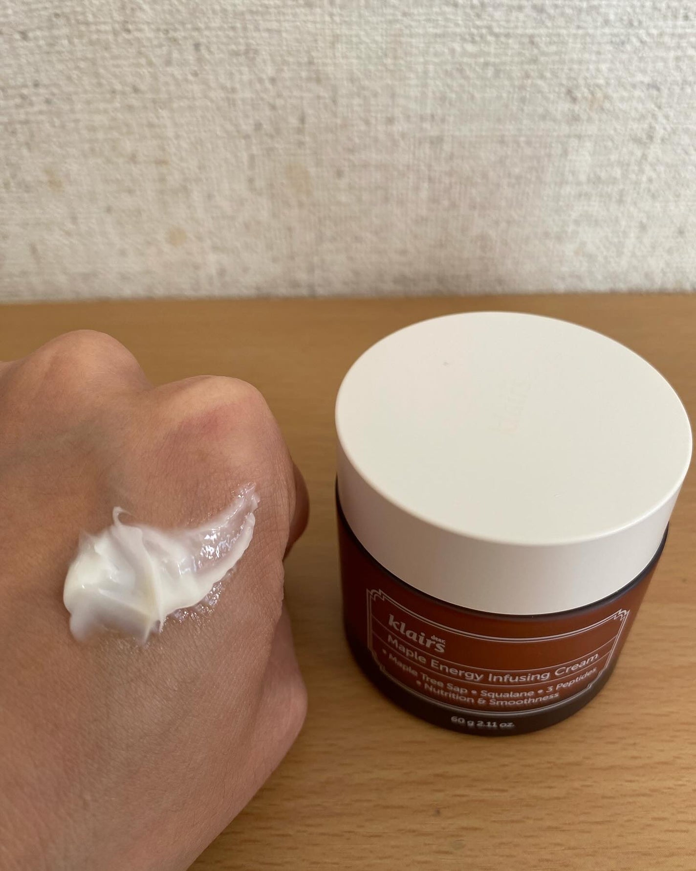 メープルエナジーインフュージングクリーム/Klairs/フェイスクリームを使ったクチコミ(3枚目)