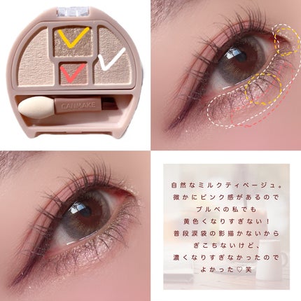 プランぷくコーデアイズ/キャンメイク/パウダーアイシャドウを使ったクチコミ(3枚目)