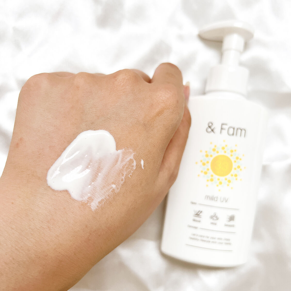 マイルドUV SPF33 PA＋＋＋/＆ Fam/日焼け止めジェルを使ったクチコミ（3枚目）