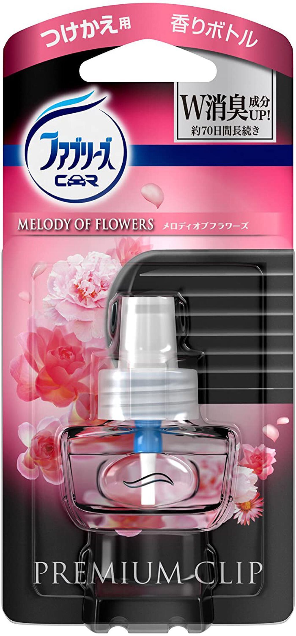 車のエアコン用 プレミアムクリップ つけかえ用 メロディオブフラワーの香り