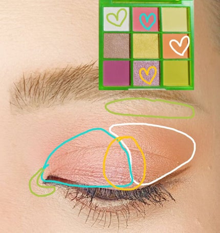 UR GLAM BLOOMING EYE COLOR PALETTE/U R GLAM/アイシャドウパレットを使ったクチコミ(4枚目)