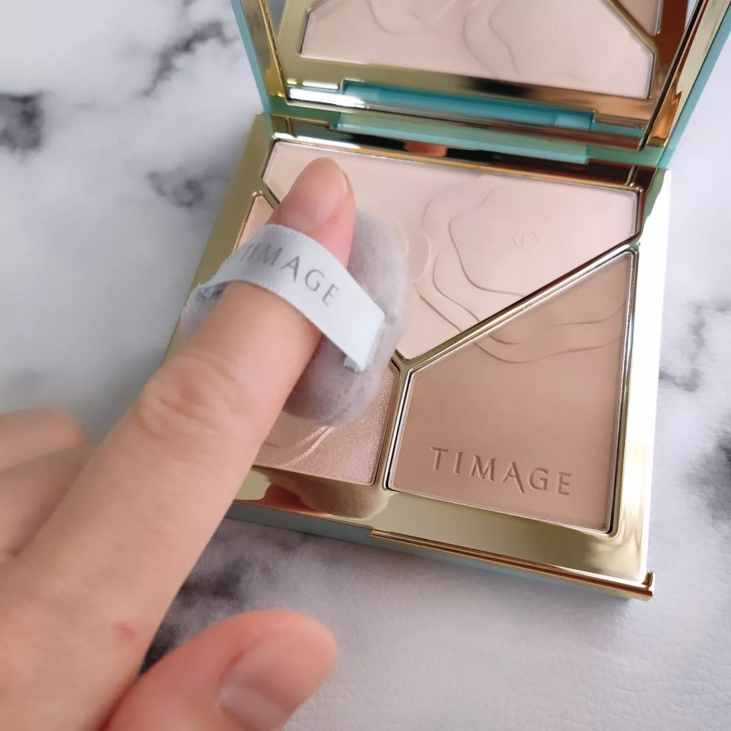 ハイライトシェーディングパレット/TIMAGE/パウダーハイライトを使ったクチコミ(3枚目)