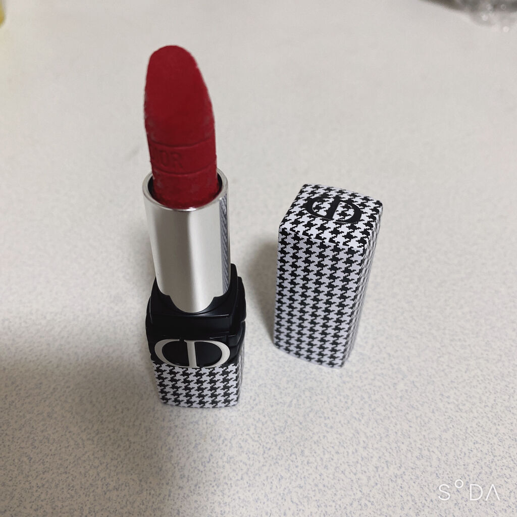 ルージュ ディオール 999V ベルベット<ニュー ルック エディション>（生産終了）/Dior/口紅を使ったクチコミ（2枚目）