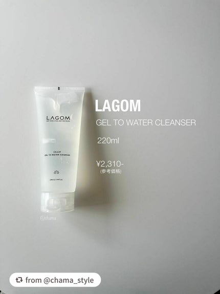 ラゴム ジェルトゥウォーター クレンザー(朝用洗顔)/LAGOM /その他洗顔料を使ったクチコミ(1枚目)