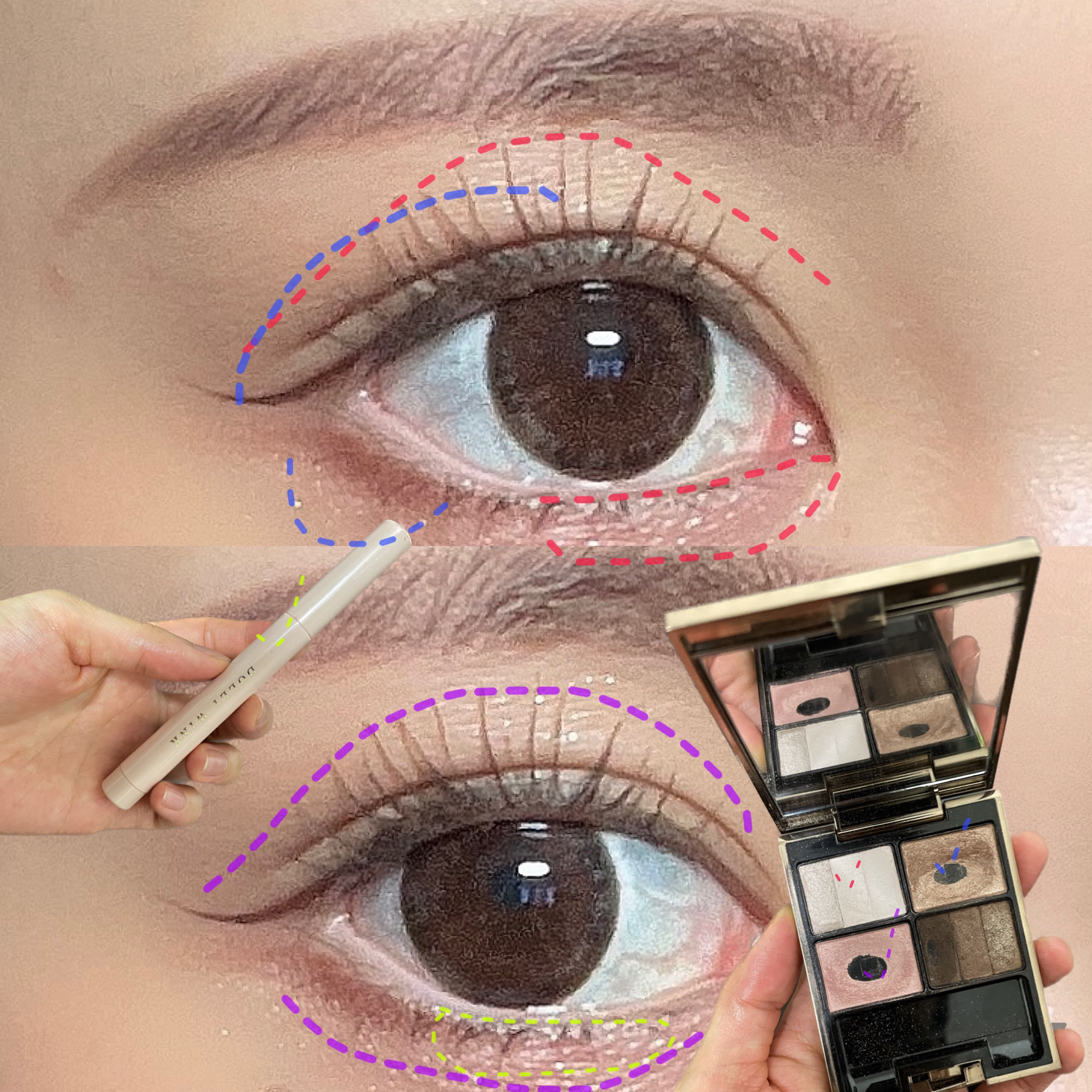 スリーディメンショナルアイズ/LUNASOL/アイシャドウパレットを使ったクチコミ（3枚目）