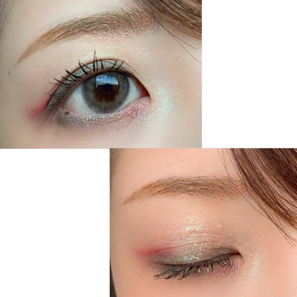 #ZEESEA エジプトシリーズの
アンクアミュレットを使って

クリスマスメイクした時の
(備忘録)。

グリーングラデに赤？ピンク？ラメを
ダブルライン風にひいて、
下瞼目頭にもその赤なんかピンクなんかを
ぽんっと。

伏し目やと雑さわ