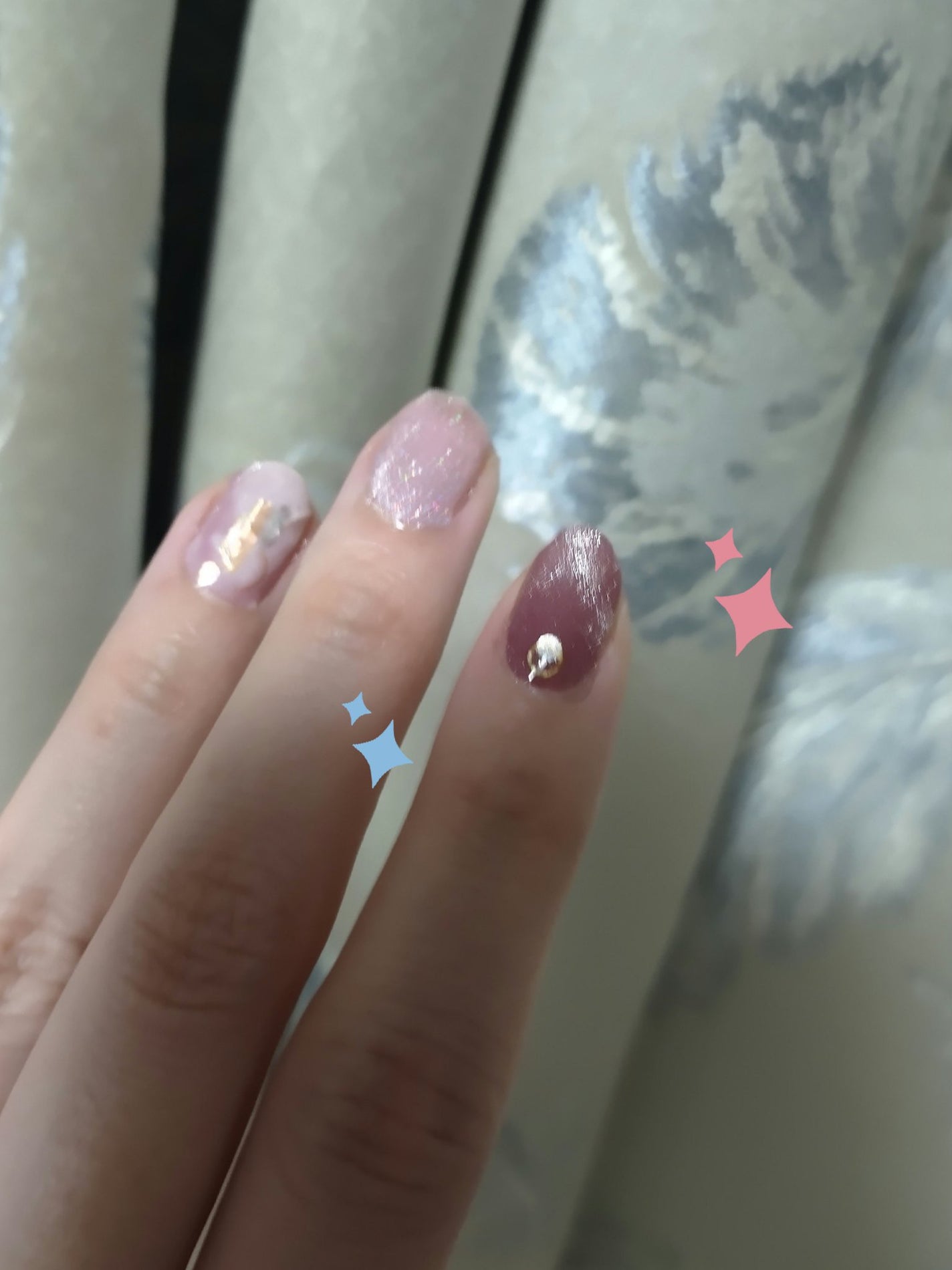 しろうさぎ on LIPS 「#ネイルシール#春ネイル#桜ネイル#ピンクネイル#マグネットネ..」(3枚目)