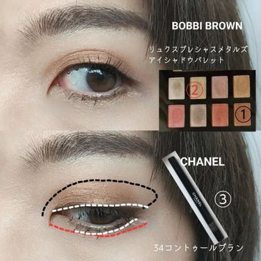 リュクス プレシャス メタルズ アイシャドウ パレット/BOBBI BROWN/アイシャドウパレットを使ったクチコミ（3枚目）