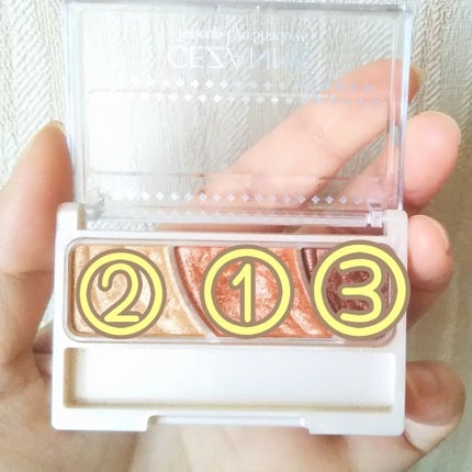 トーンアップアイシャドウ/CEZANNE/アイシャドウパレットを使ったクチコミ(4枚目)