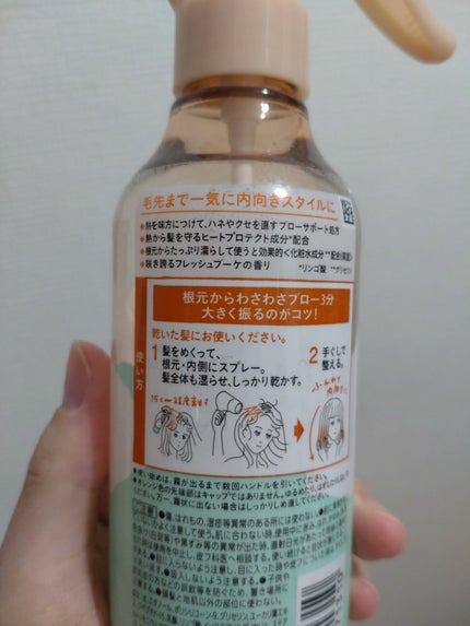 毛先まで一気に内向きシャワー/リーゼ/ヘアミストを使ったクチコミ(2枚目)