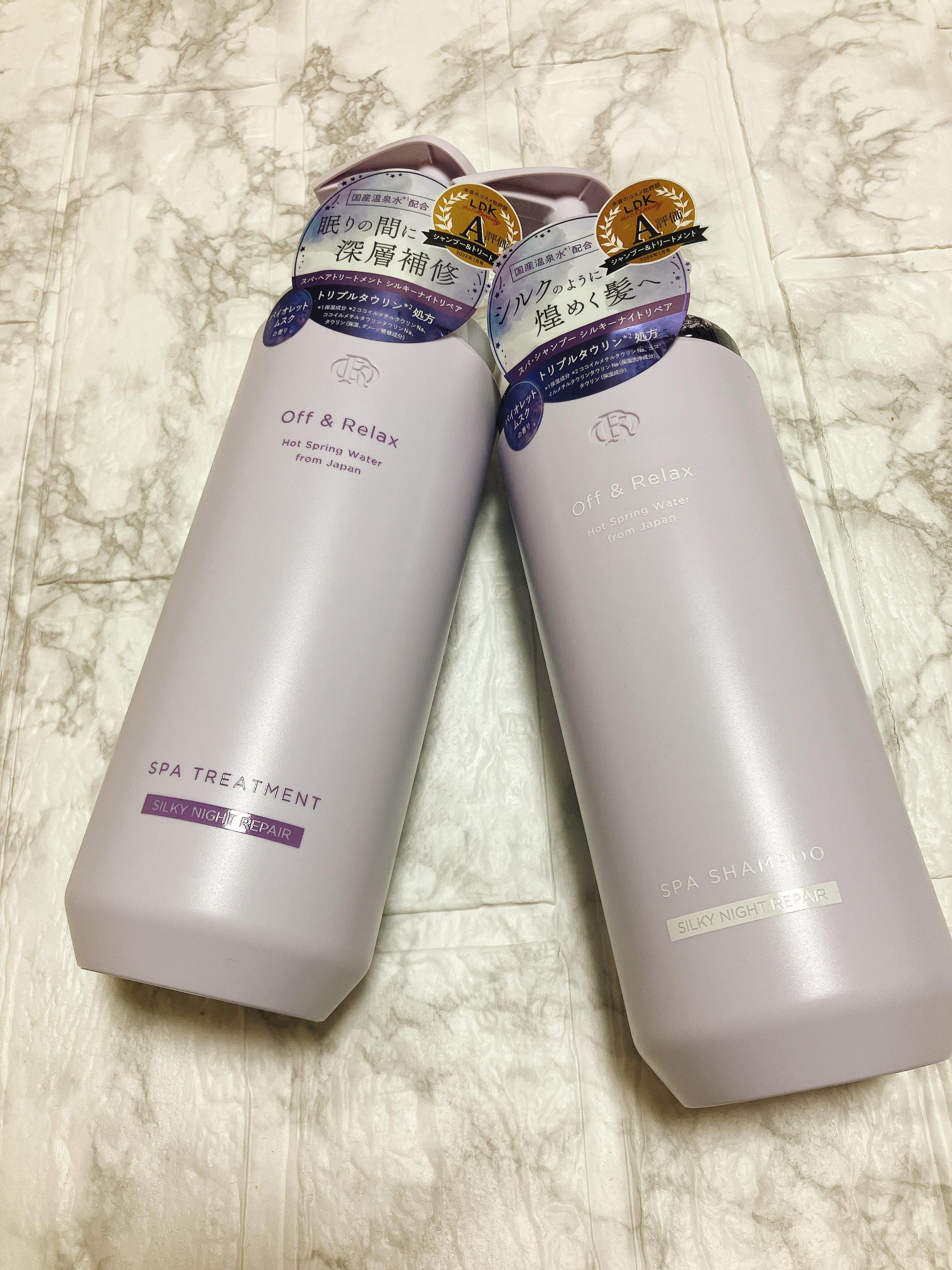 ＯＲ スパ・シャンプー／ヘアトリートメント シルキーナイトリペア/Off&Relax/市販シャンプーを使ったクチコミ（1枚目）