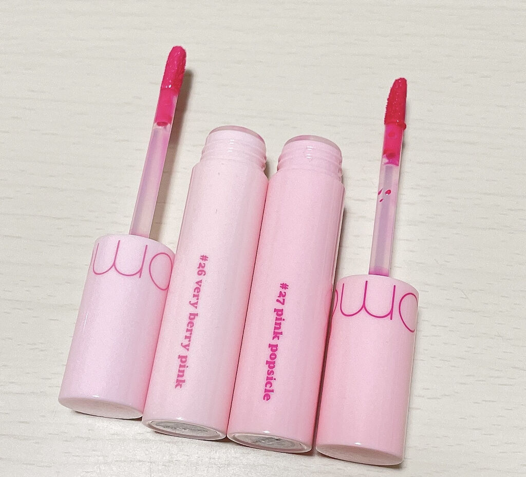 ジューシーラスティングティント/rom&nd/リップティントを使ったクチコミ（2枚目）