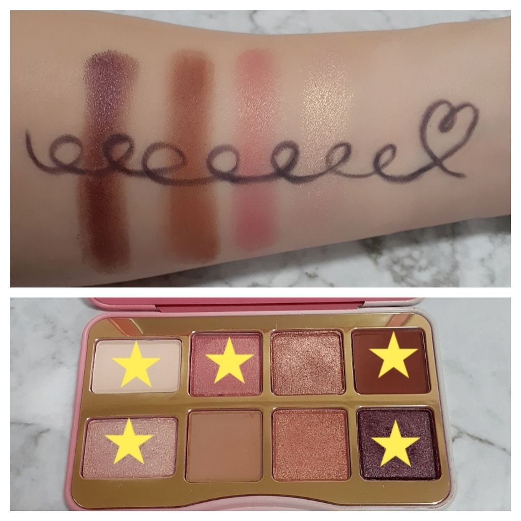 ティックルドピーチ ミニ アイシャドウ パレット/Too Faced/アイシャドウパレットを使ったクチコミ（2枚目）