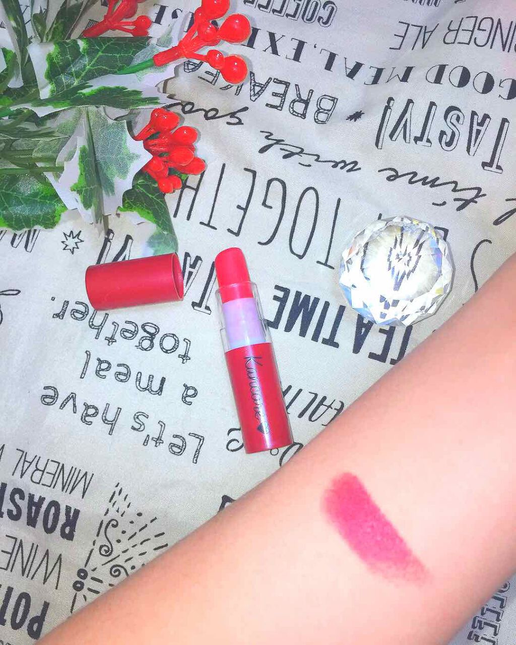 カンコレ マットリップスティック/DAISO/口紅を使ったクチコミ(3枚目)