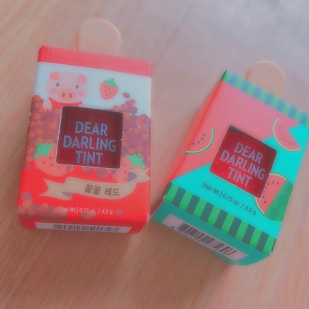 ディアダーリン ウォータージェルティント (アイスティント)/ETUDE/口紅を使ったクチコミ(1枚目)