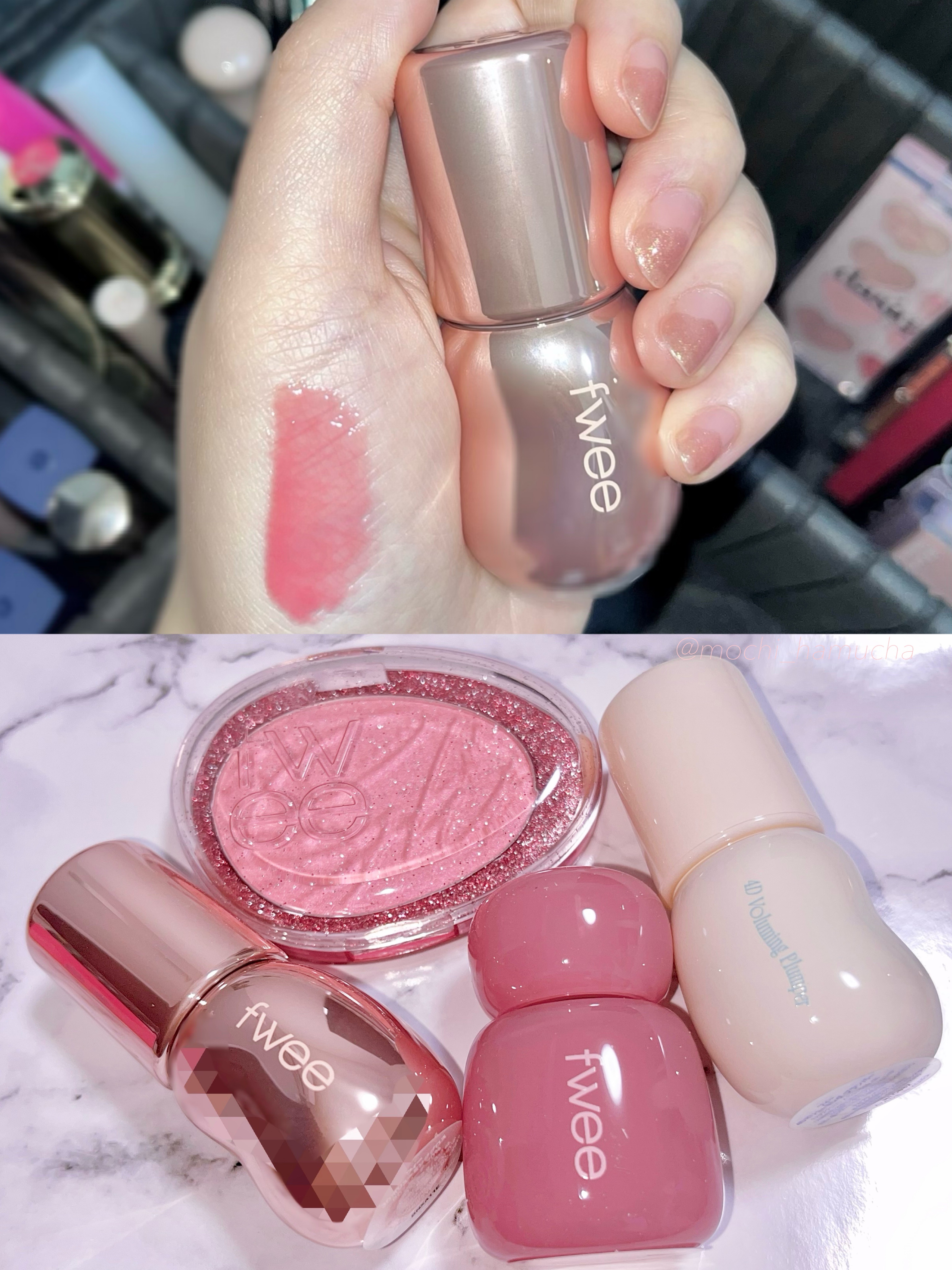 フィー ピンクオブセッションステイフィットティント/fwee/リップティントを使ったクチコミ（1枚目）