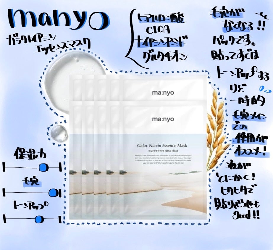 ガラクナイアシン エッセンスマスク/manyo/シートマスク・パックを使ったクチコミ(1枚目)