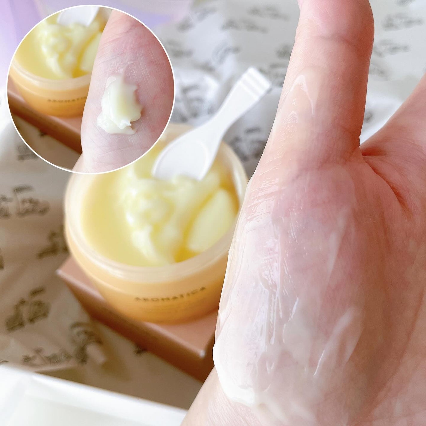 オレンジクレンジングシャーベット/AROMATICA/クレンジングバームを使ったクチコミ(9枚目)