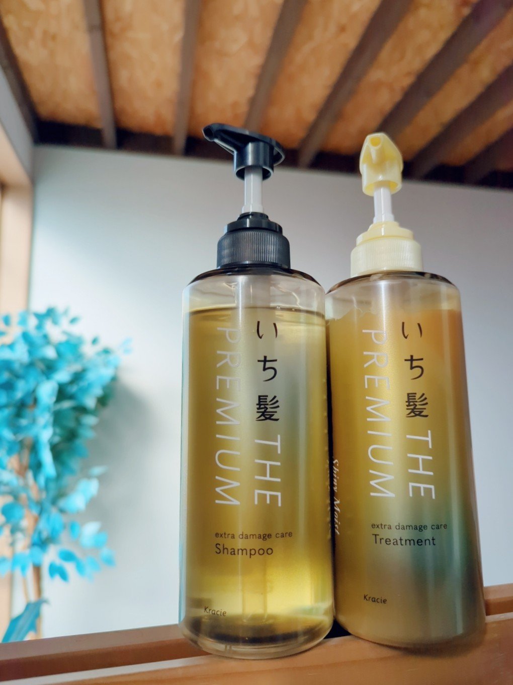THE PREMIUM エクストラダメージケアシャンプー／トリートメント（シャイニーモイスト）/いち髪/市販シャンプーを使ったクチコミ（2枚目）