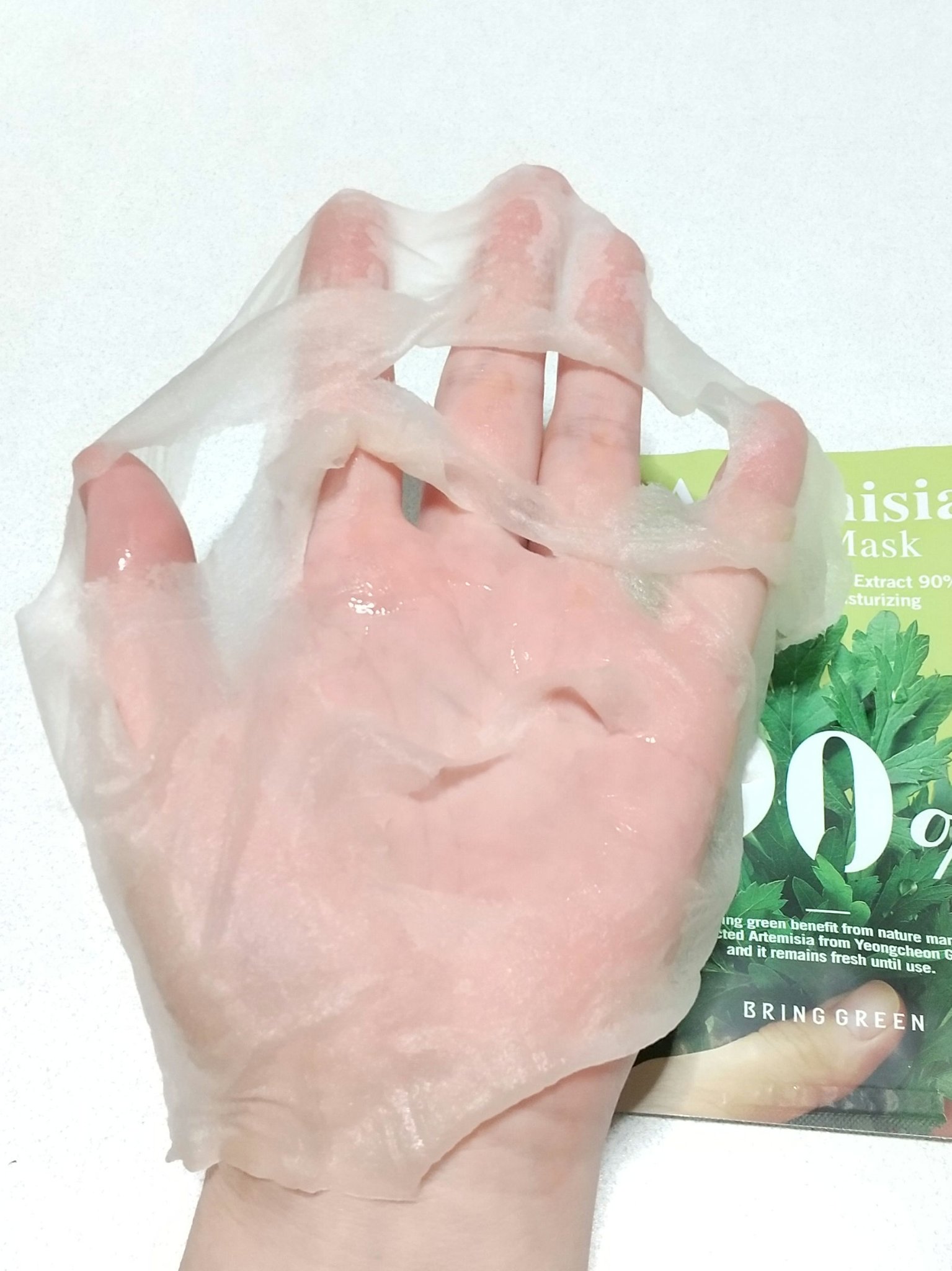 カワラヨモギ90%フレッシュマスク/BRING GREEN/シートマスク・パックを使ったクチコミ（2枚目）