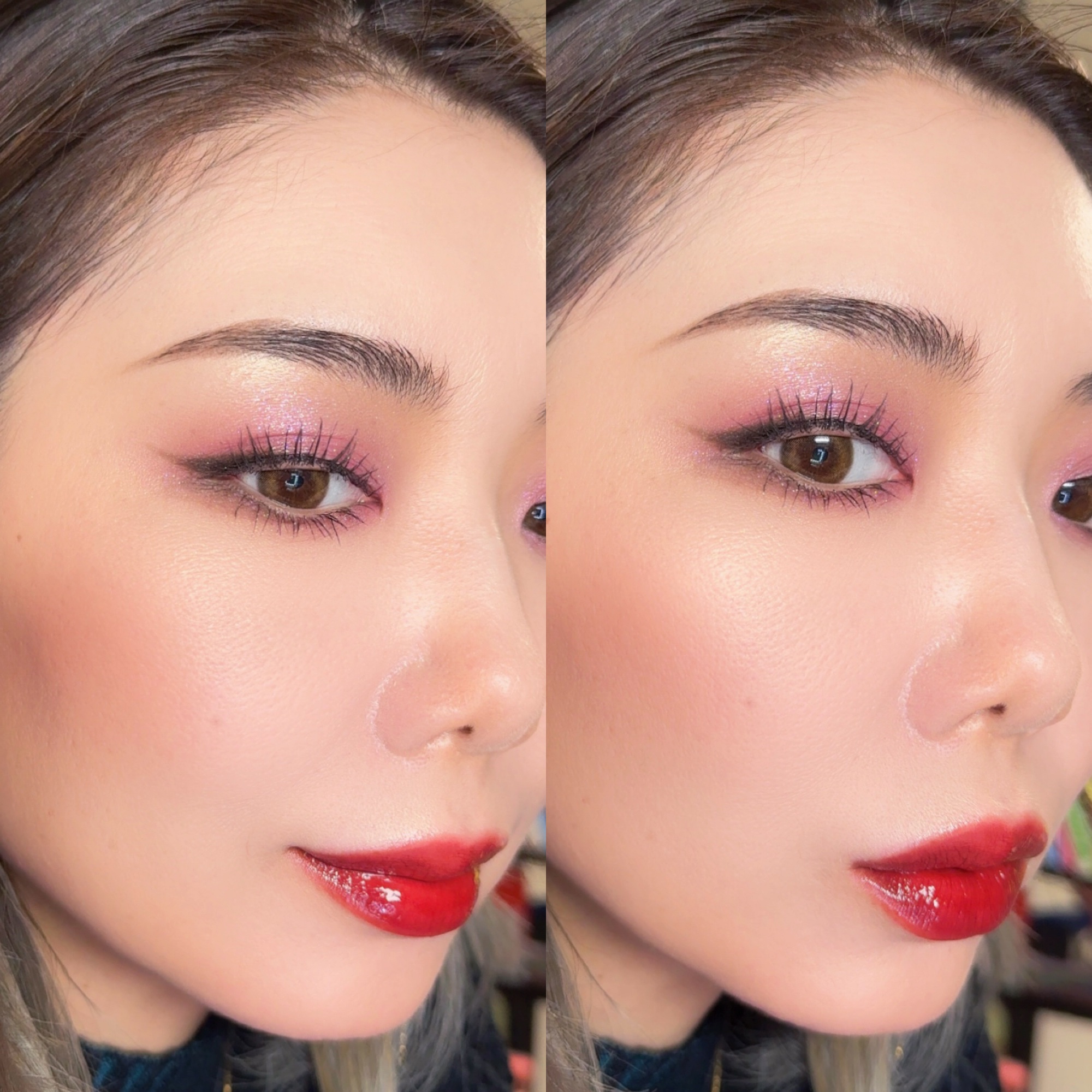 ソフトブラーリングアイパレット 09.ハイピンクブラーリング/wakemake/アイシャドウパレットを使ったクチコミ（2枚目）