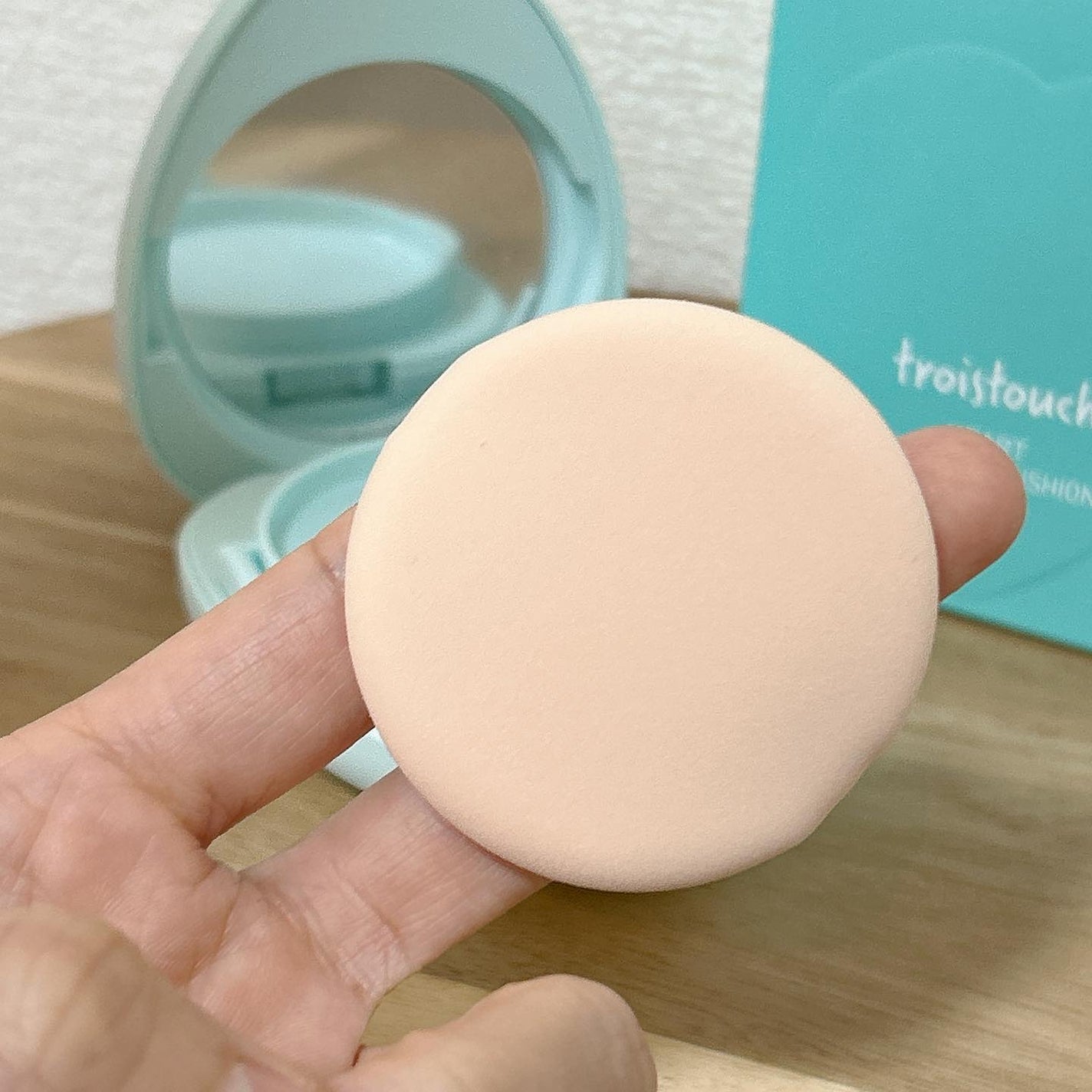 トワタッチ ハートクッション アクアベア/troistouch/クッションファンデーションを使ったクチコミ(4枚目)
