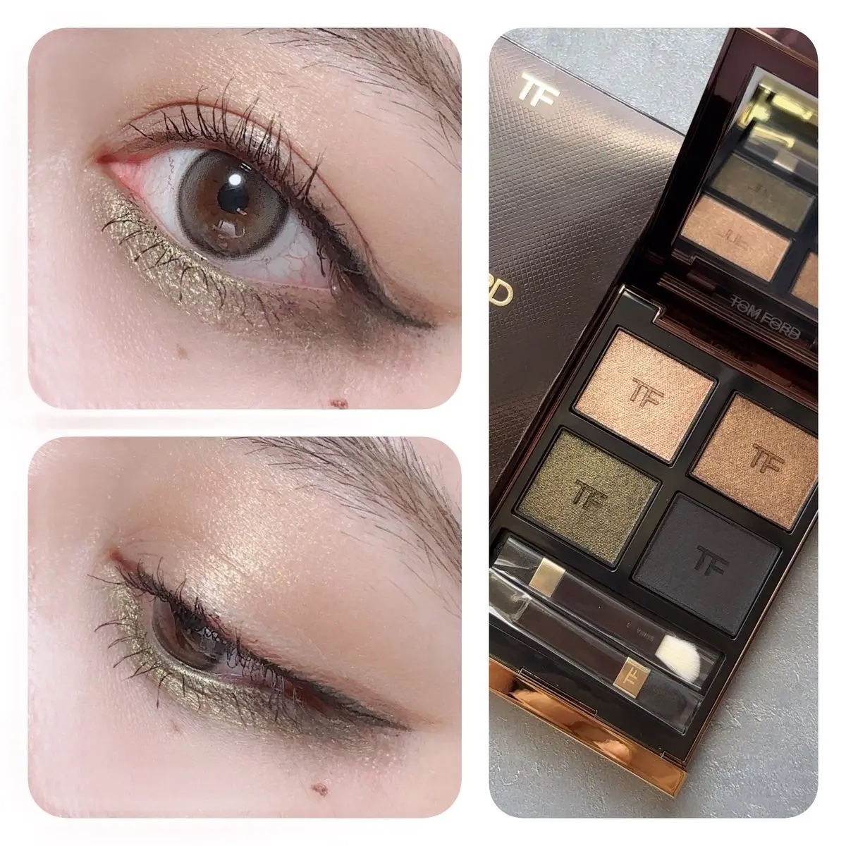 アイ カラー クォード 47 オリーブ スモーク/TOM FORD BEAUTY/アイシャドウパレットを使ったクチコミ（2枚目）