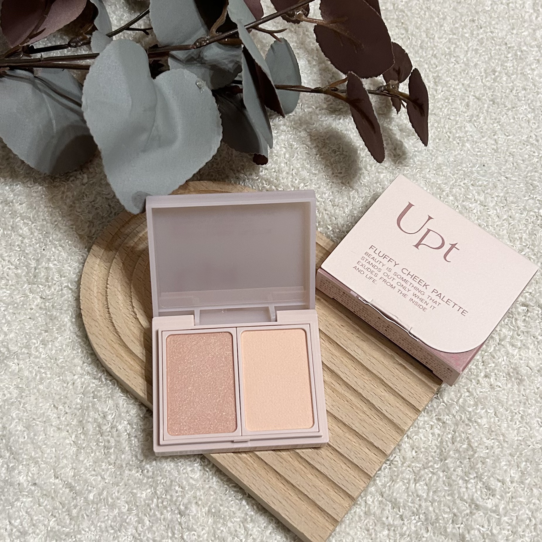Upt FLUFFY CHEEK PALETTE  01 calm beach（カームビーチ）/Upt/パウダーチークを使ったクチコミ（1枚目）