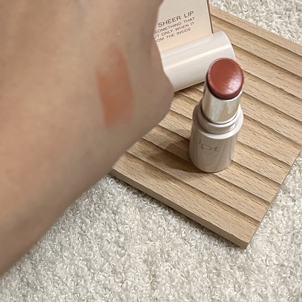 Upt WATERY SHEER LIP  04 taffy more（タフィーモア）/Upt/口紅を使ったクチコミ（2枚目）