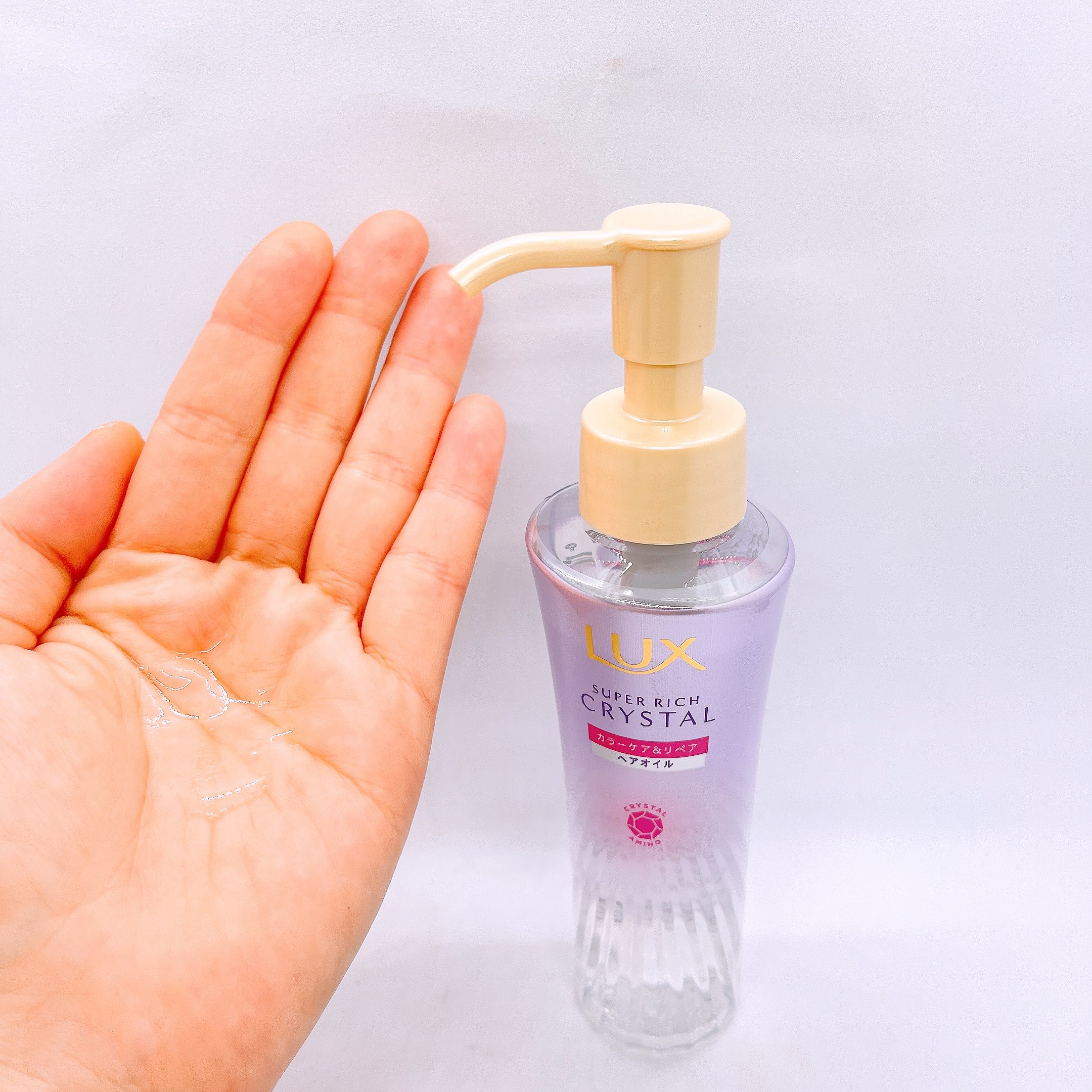 スーパーリッチクリスタル　カラーケア＆リペア　ヘアオイル/LUX/ヘアオイルを使ったクチコミ（2枚目）