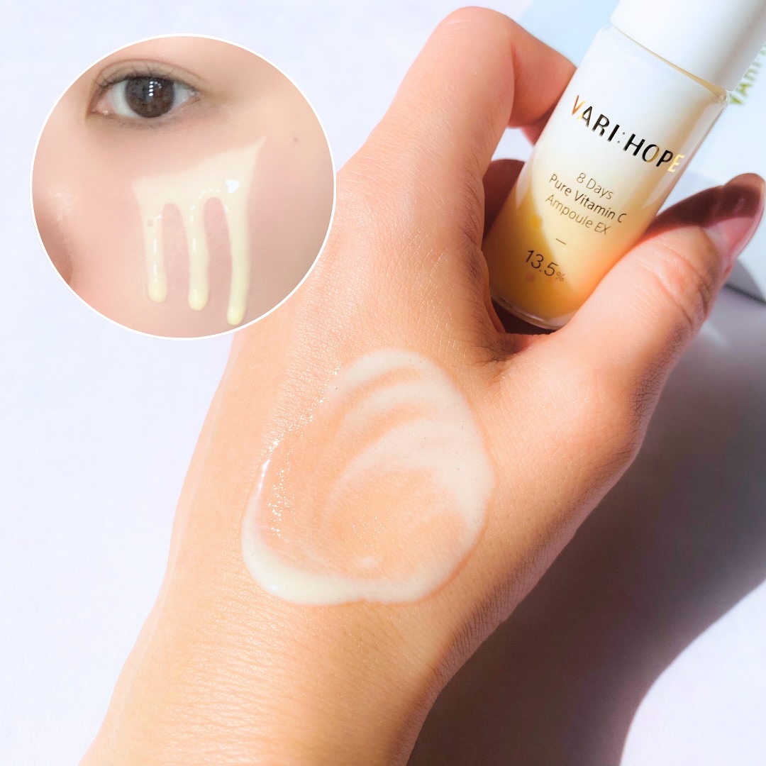 ８デイズピュアビタミンCアンプル/VARI:HOPE/美容液を使ったクチコミ（3枚目）