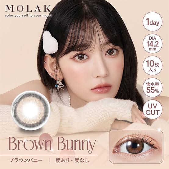 MOLAK 1month ブラウンバニー/MOLAK/１ヶ月（１MONTH）カラコンを使ったクチコミ（1枚目）