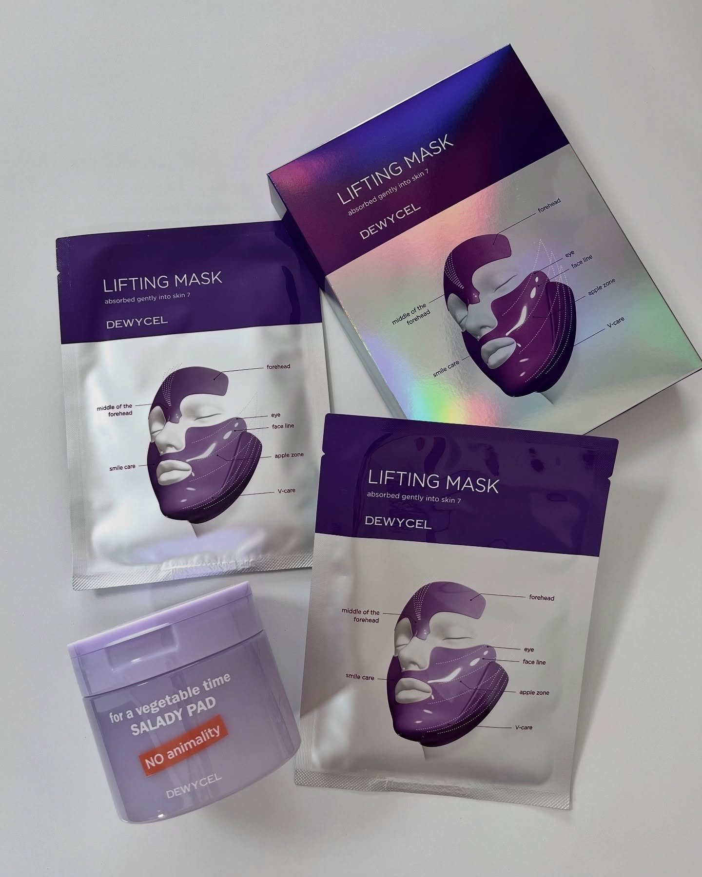 メガ割でお得に買える💁🏻‍♀️
DEWYCELの角質&リフティングケアセット💜

🏷️サラディパッド

植物由来成分とPHA&AHA成分を
配合したトナーパッド。
エンボス面で拭き取ることで
余分な皮脂や角質を除去し、
ツルツルの面