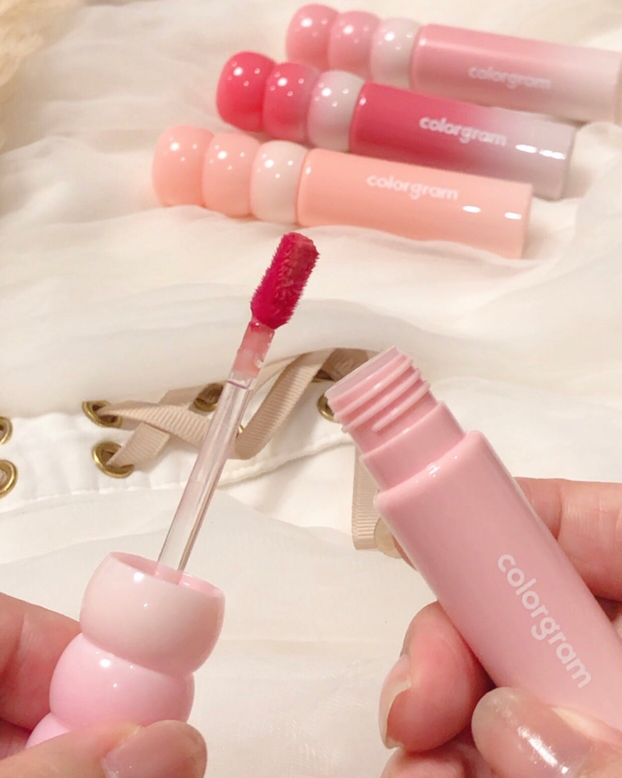 タンフルグラスティントミルク/Colorgram/リップティントを使ったクチコミ(5枚目)