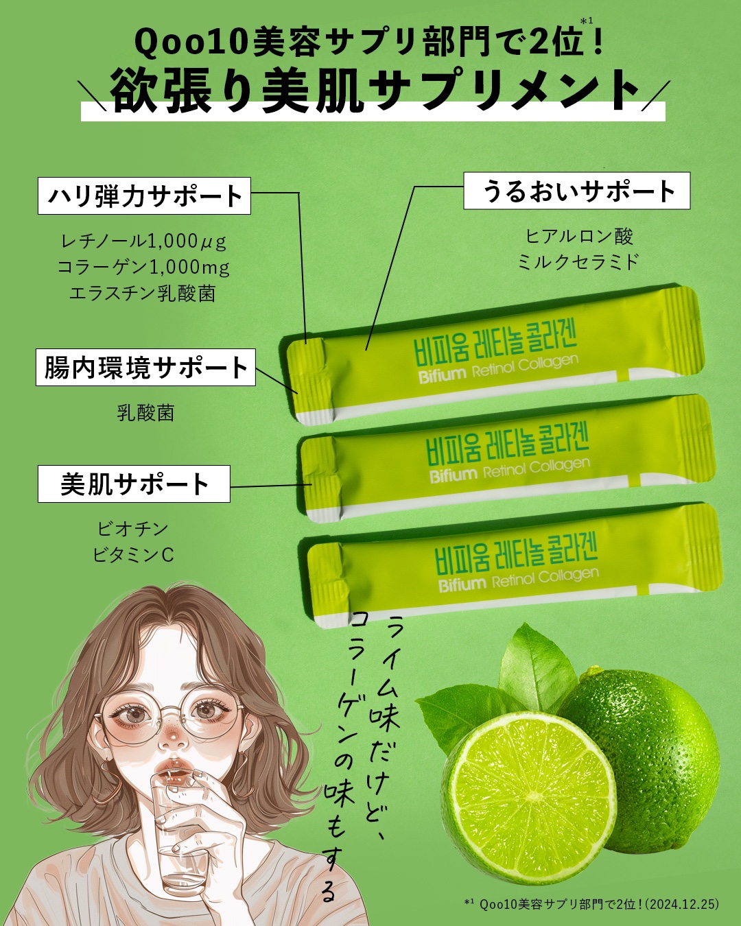 ビフィウム レチノールコラーゲン/LG生活庭園/美容サプリメントを使ったクチコミ（2枚目）