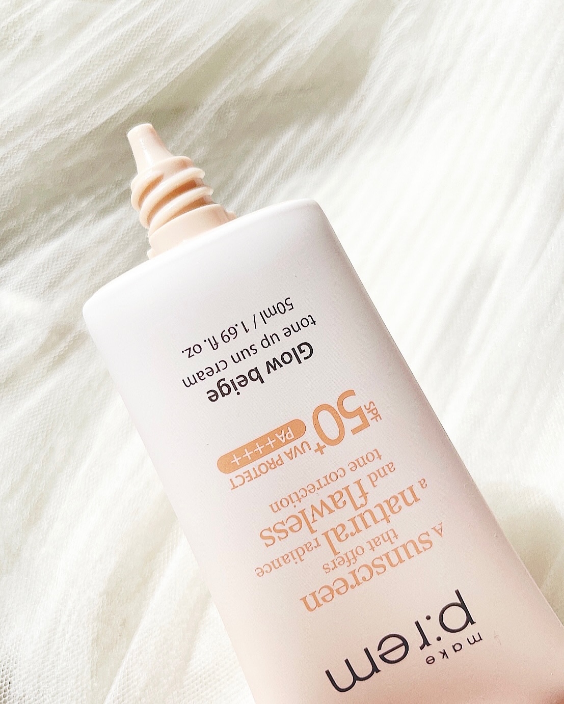 メイクプレム グロウベージュトーンアップサンクリーム/make prem/日焼け止めクリームを使ったクチコミ（2枚目）