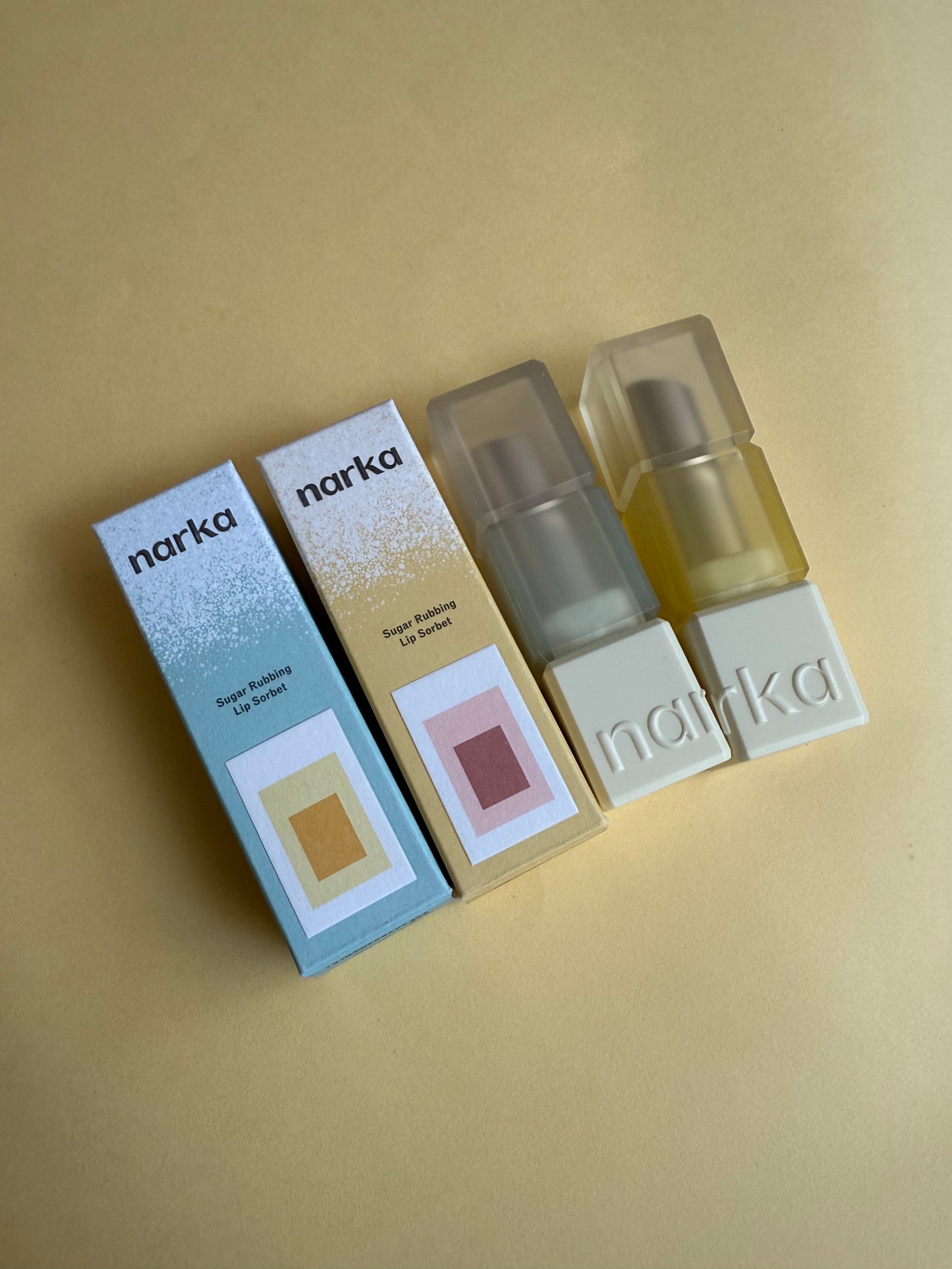 シュガーラビングリップソルベ/narka/リップスクラブを使ったクチコミ(2枚目)