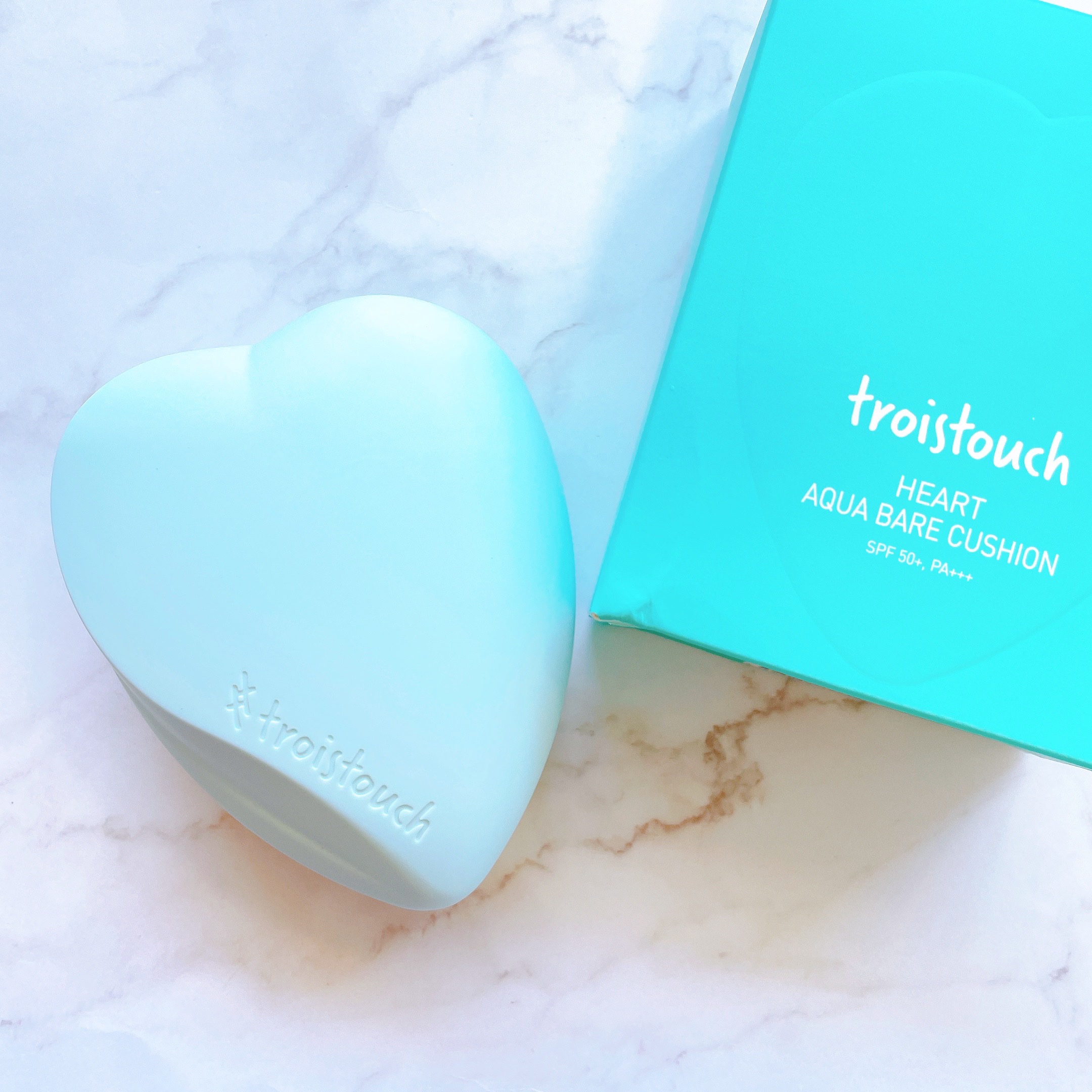 トワタッチ ハートクッション アクアベア/troistouch/クッションファンデーションを使ったクチコミ（2枚目）