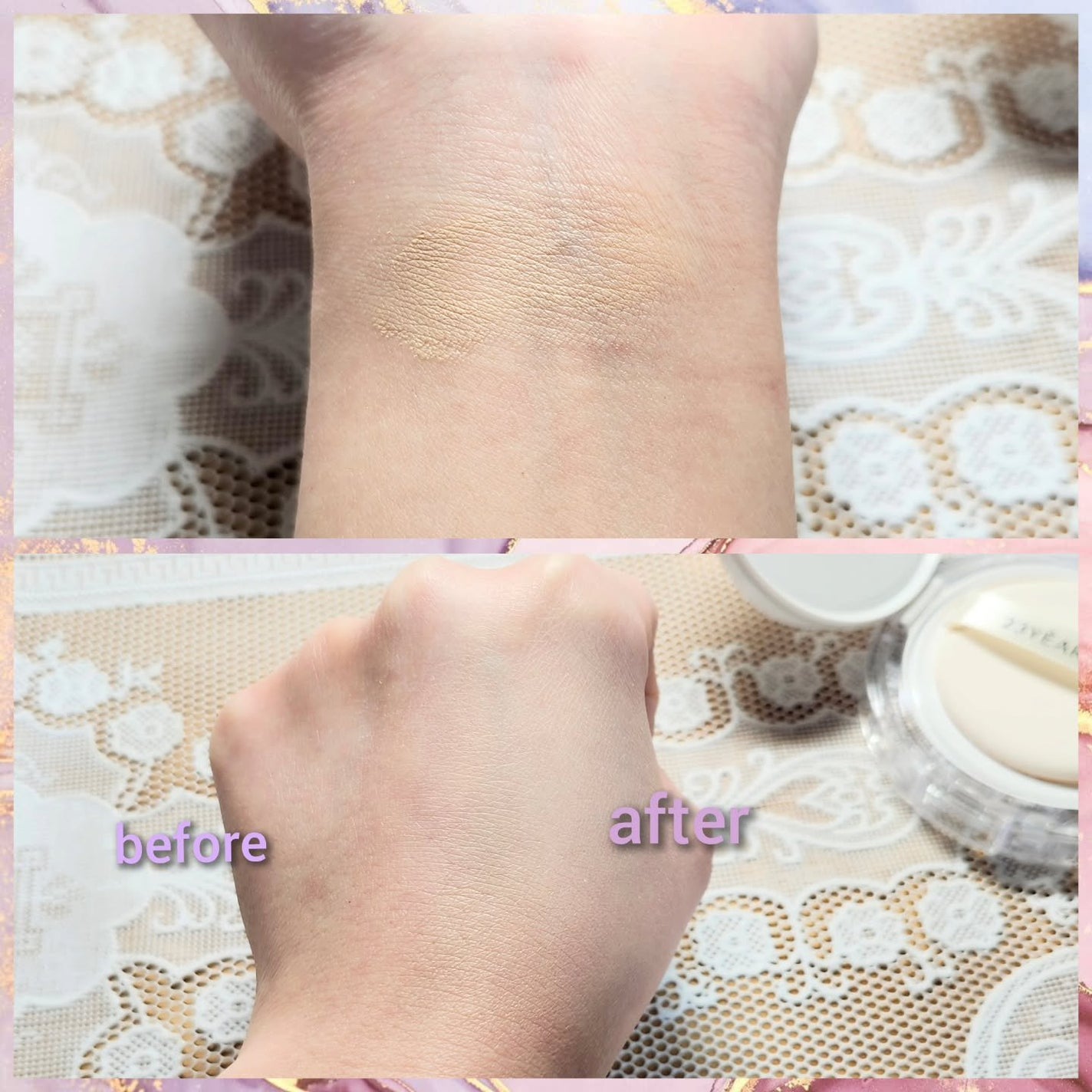 ハートリーフシーンカバークッション/23years old/クッションファンデーションを使ったクチコミ(4枚目)