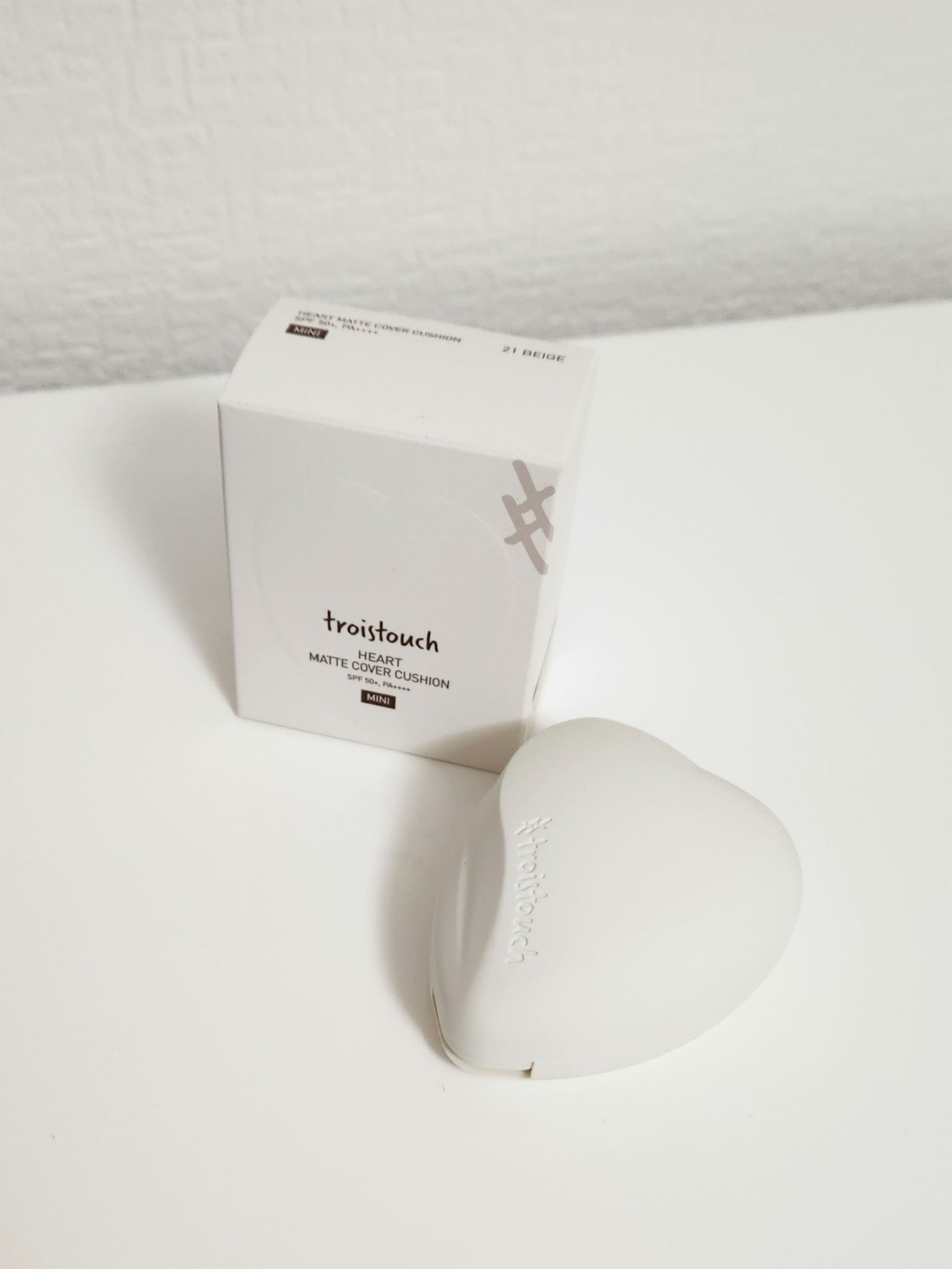 トワタッチ ハートクッション マットカバー/troistouch/クッションファンデーションを使ったクチコミ（2枚目）