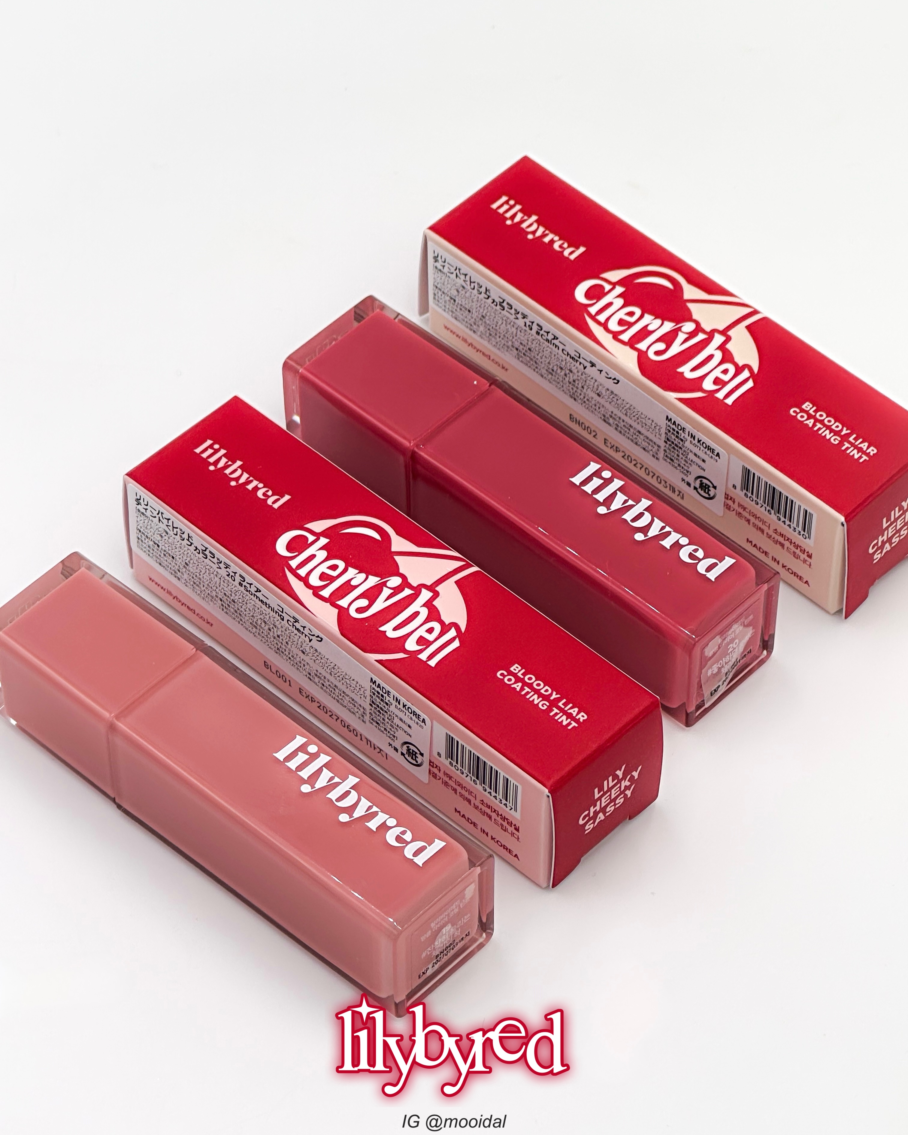 ブラッディライアー コーティングティント 19#CALM CHERRY/lilybyred/リップティントを使ったクチコミ（2枚目）