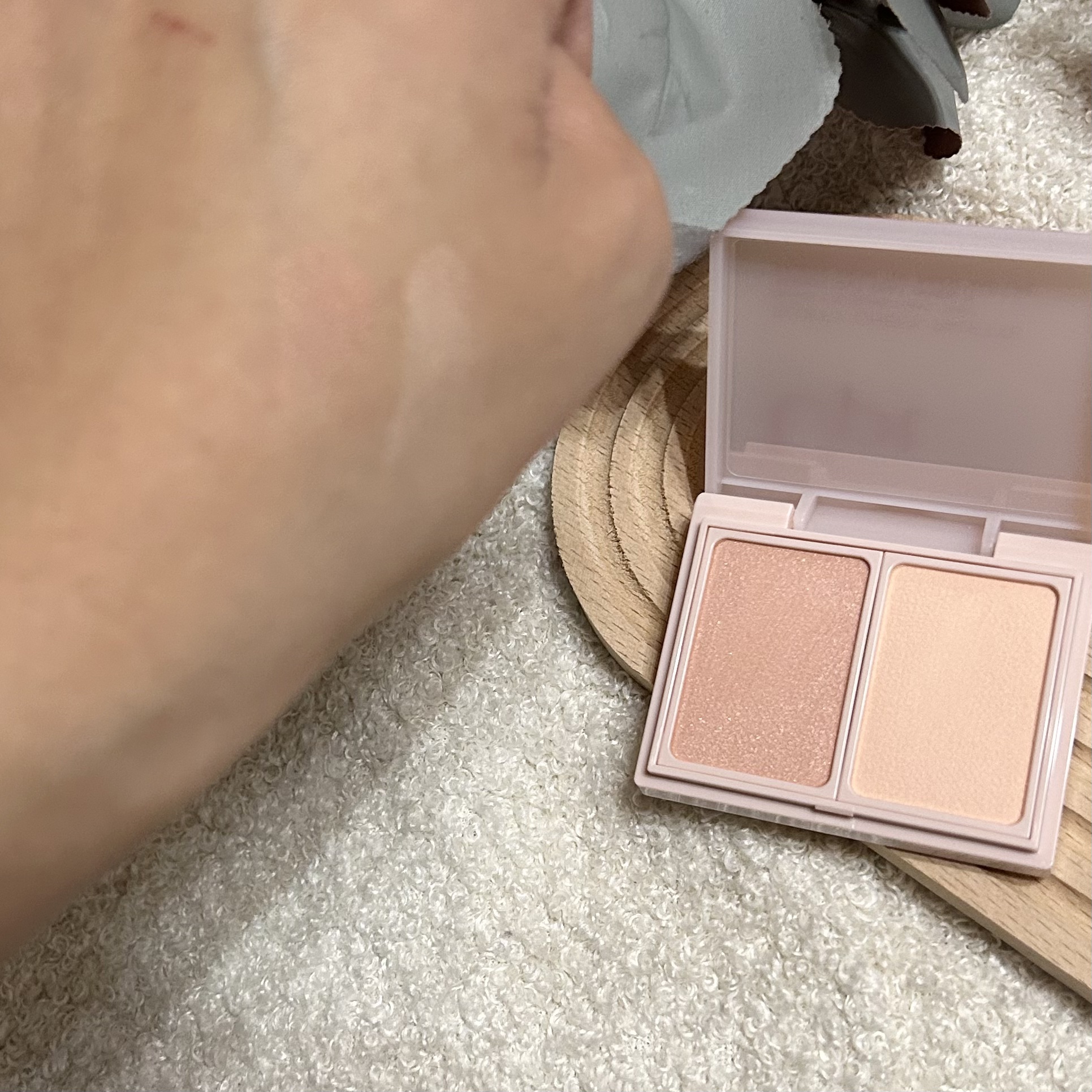 Upt FLUFFY CHEEK PALETTE  01 calm beach（カームビーチ）/Upt/パウダーチークを使ったクチコミ（2枚目）